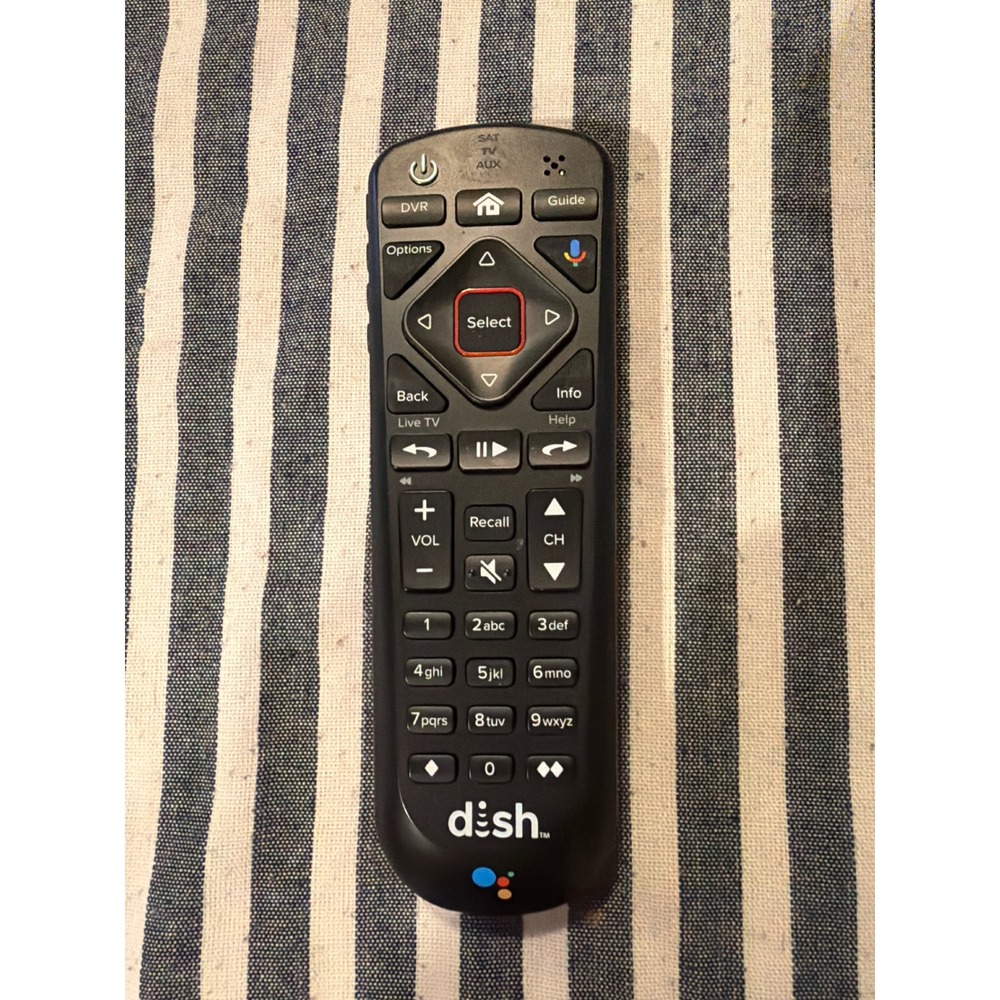 DISH Network 54.1 UHF 2G Voice Remote Control Google Assistant 219265 Black
